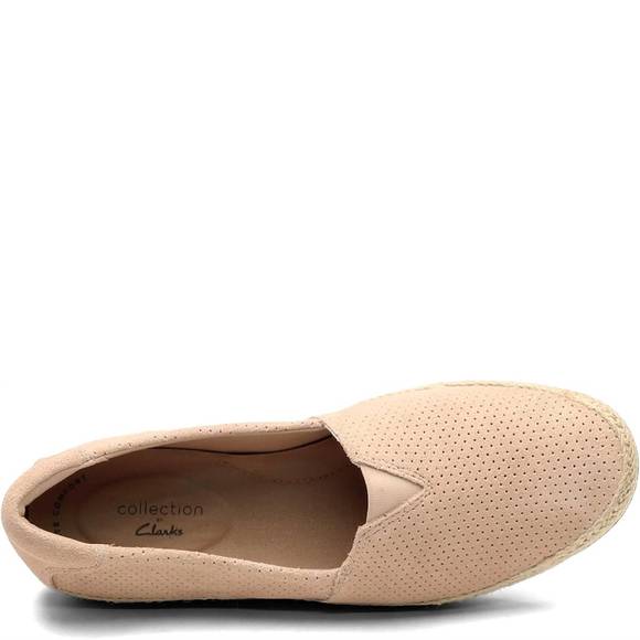 NEW CLARKS women's danelly sky loafer flat in blush suede - Picture 4 of 6